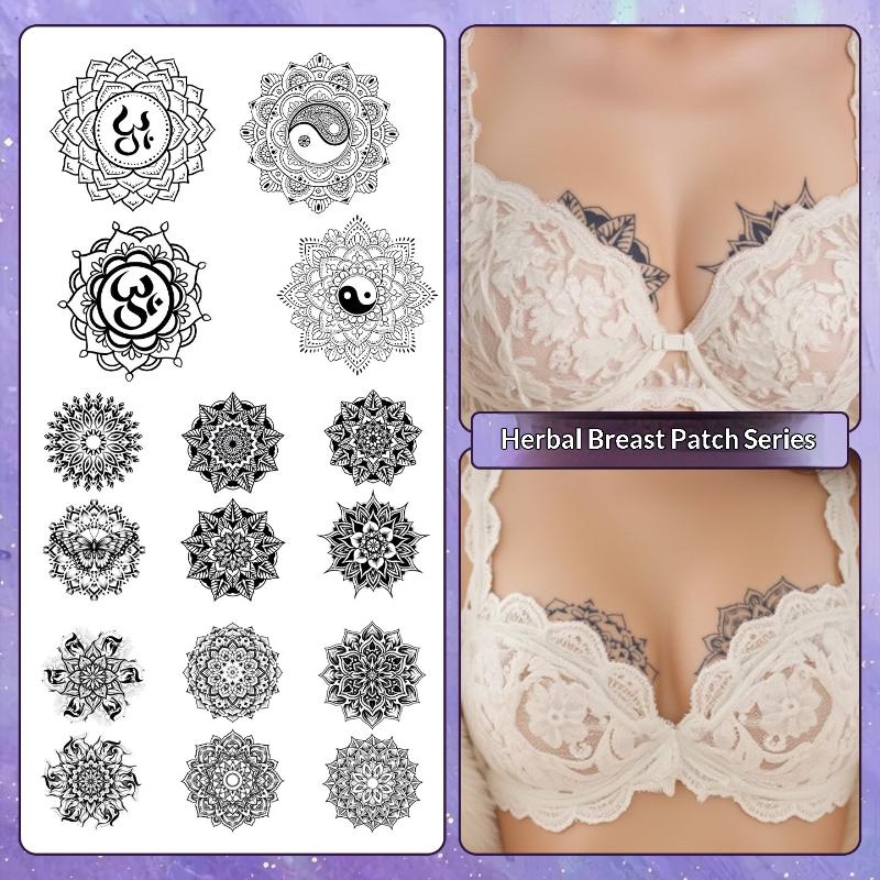 Nipple Cover Pasties - 2/3/6/8 Lembar Stiker Tato Sementara Motif