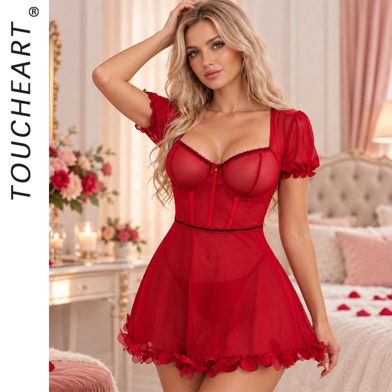 Set Piyama Malam Toucheart unt - Babydoll Chemise Night ulasan dan harga